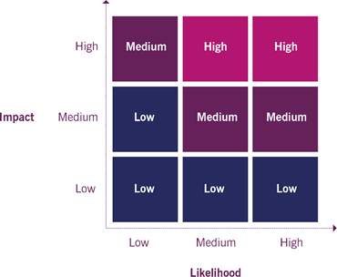 Figure 2.1 Example matrix for qualitative risk analysis