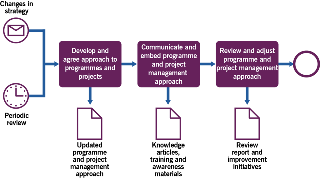 Figure 3.2 Workflow of the managing a common approach to PPM process