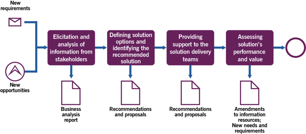 Figure 3.3 Workflow of the business analysis and solution identification process